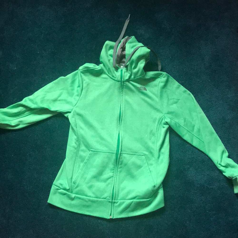 Green Northface Zip Up
